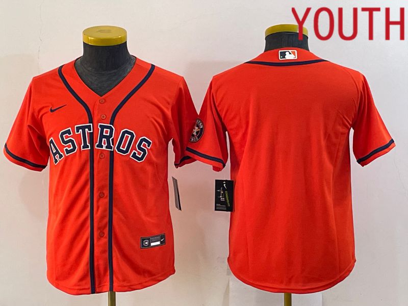 Youth Houston Astros Blank Orange Game Nike 2022 MLB Jersey